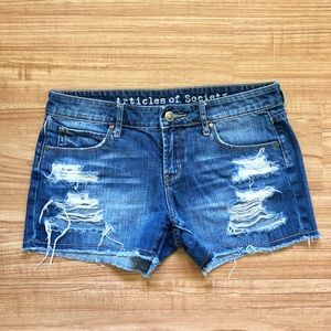 Articles Distressed Denim Shorts